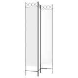 3-Panel Room Divider White 120x220 cm Fabric - 45-Degree Angle