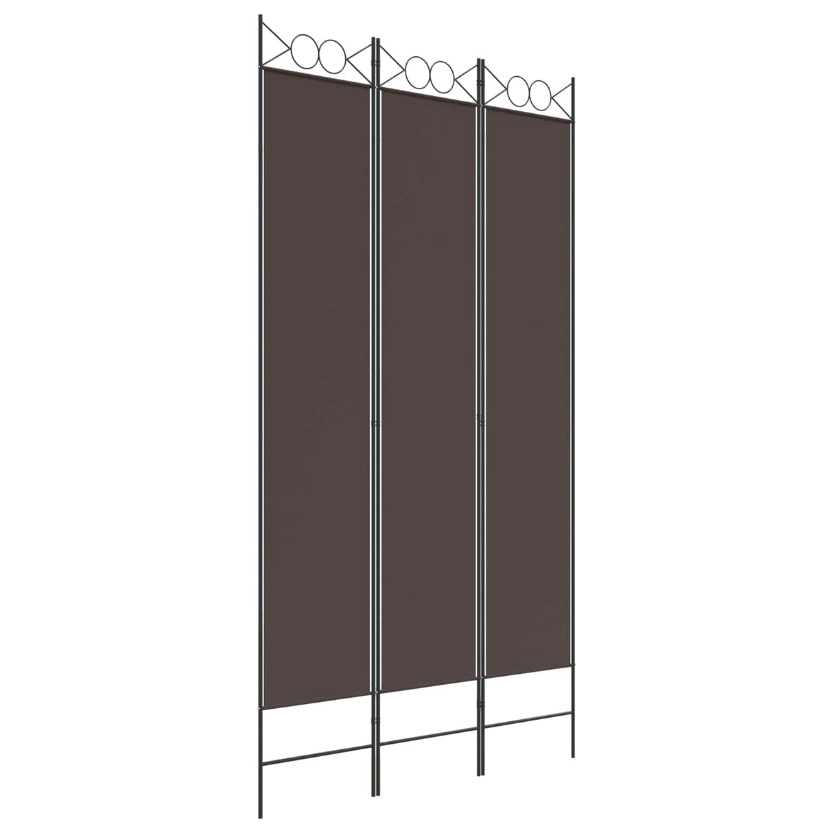 3-Panel Room Divider Brown 120x220 cm Fabric