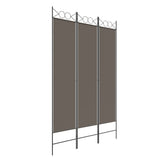 3-Panel Room Divider Anthracite 120x220 cm Fabric - Front View
