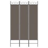 3-Panel Room Divider Anthracite 120x220 cm Fabric