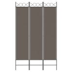 3-Panel Room Divider Anthracite 120x220 cm Fabric