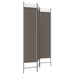 3-Panel Room Divider Anthracite 120x220 cm Fabric