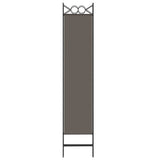 3-Panel Room Divider Anthracite 120x220 cm Fabric - Rear View