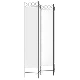 4-Panel Room Divider White 160x220 cm Fabric