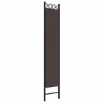 4-Panel Room Divider Brown 160x220 cm Fabric