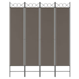 4-Panel Room Divider Anthracite 160x220 cm Fabric - Side View