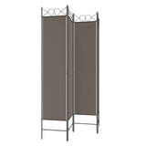 4-Panel Room Divider Anthracite 160x220 cm Fabric - Top-Down View