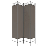 4-Panel Room Divider Anthracite 160x220 cm Fabric - 45-Degree Angle
