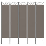 5-Panel Room Divider Anthracite 200x220 cm Fabric