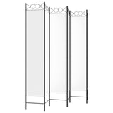 6-Panel Room Divider White 240x220 cm Fabric - 45-Degree Angle