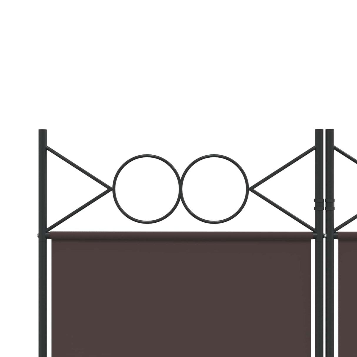 6-Panel Room Divider Brown 240x220 cm Fabric