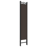 6-Panel Room Divider Brown 240x220 cm Fabric