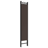 6-Panel Room Divider Brown 240x220 cm Fabric