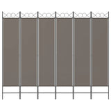 6-Panel Room Divider Anthracite 240x220 cm Fabric