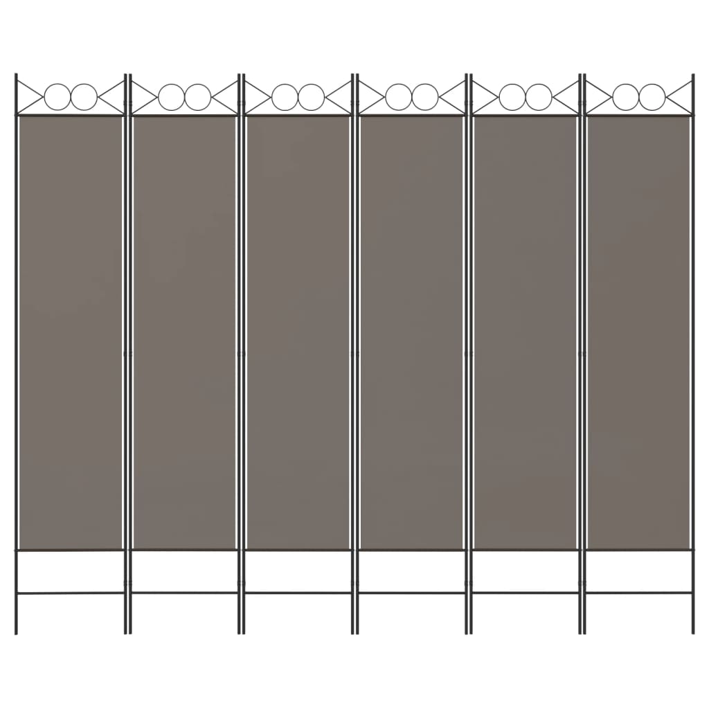 6-Panel Room Divider Anthracite 240x220 cm Fabric