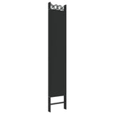 6-Panel Room Divider Black 240x220 cm Fabric - Rear View