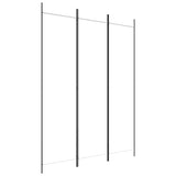 3-Panel Room Divider White 150x200 cm Fabric - Front View