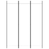 3-Panel Room Divider White 150x200 cm Fabric