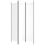3-Panel Room Divider White 150x200 cm Fabric - Top-Down View