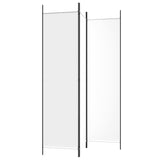 3-Panel Room Divider White 150x200 cm Fabric - 45-Degree Angle