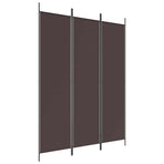 3-Panel Room Divider Brown 150x200 cm Fabric