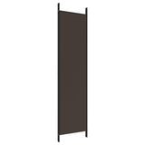 3-Panel Room Divider Brown 150x200 cm Fabric - Rear View
