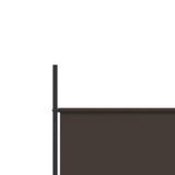 3-Panel Room Divider Brown 150x200 cm Fabric - Close-Up Angle