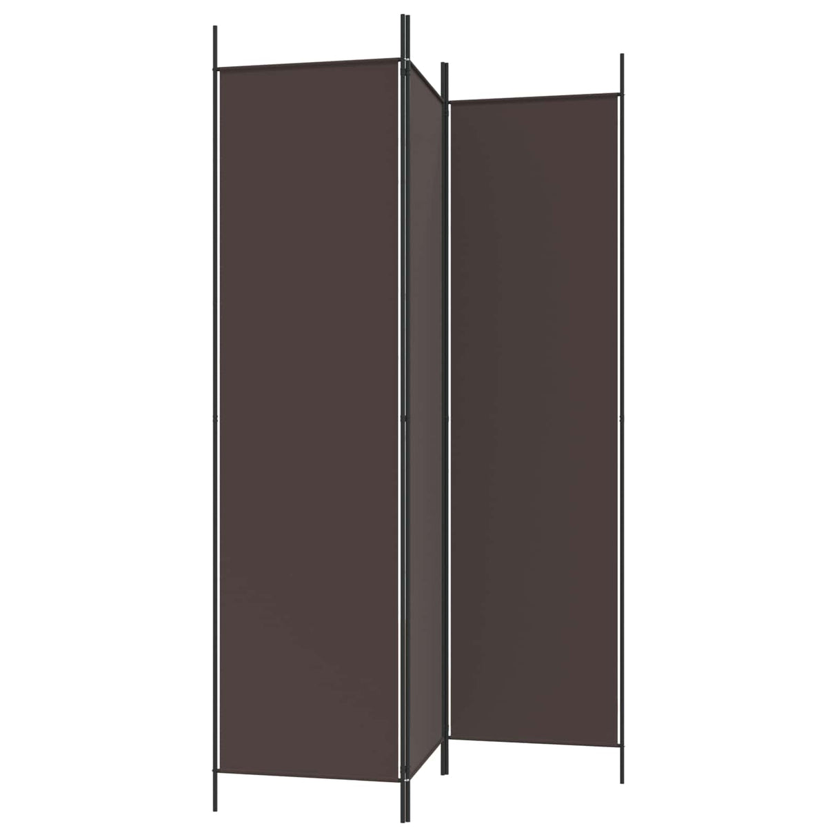 3-Panel Room Divider Brown 150x200 cm Fabric