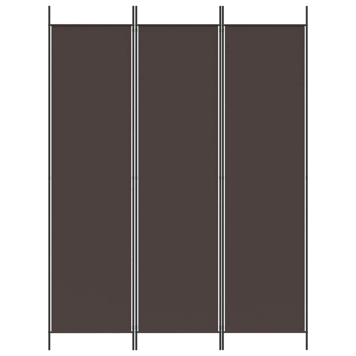 3-Panel Room Divider Brown 150x200 cm Fabric