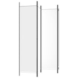 4-Panel Room Divider White 200x200 cm Fabric - 45-Degree Angle