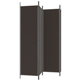 4-Panel Room Divider Brown 200x200 cm Fabric - 45-Degree Angle