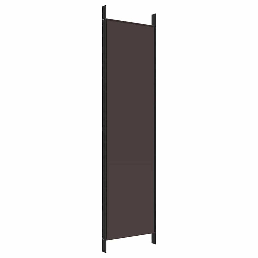 4-Panel Room Divider Brown 200x200 cm Fabric