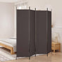 4-Panel Room Divider Brown 200x200 cm Fabric