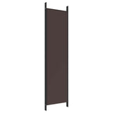 4-Panel Room Divider Brown 200x200 cm Fabric