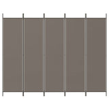 5-Panel Room Divider Anthracite 250x200 cm Fabric