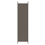 5-Panel Room Divider Anthracite 250x200 cm Fabric - Rear View