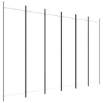 6-Panel Room Divider White 300x200 cm Fabric