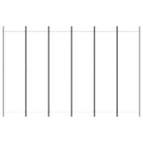 6-Panel Room Divider White 300x200 cm Fabric - Side View