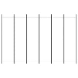 6-Panel Room Divider White 300x200 cm Fabric