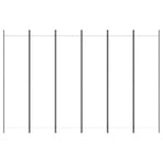 6-Panel Room Divider White 300x200 cm Fabric