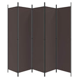6-Panel Room Divider Brown 300x200 cm Fabric