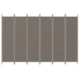 6-Panel Room Divider Anthracite 300x200 cm Fabric - Side View