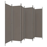 6-Panel Room Divider Anthracite 300x200 cm Fabric - Top-Down View