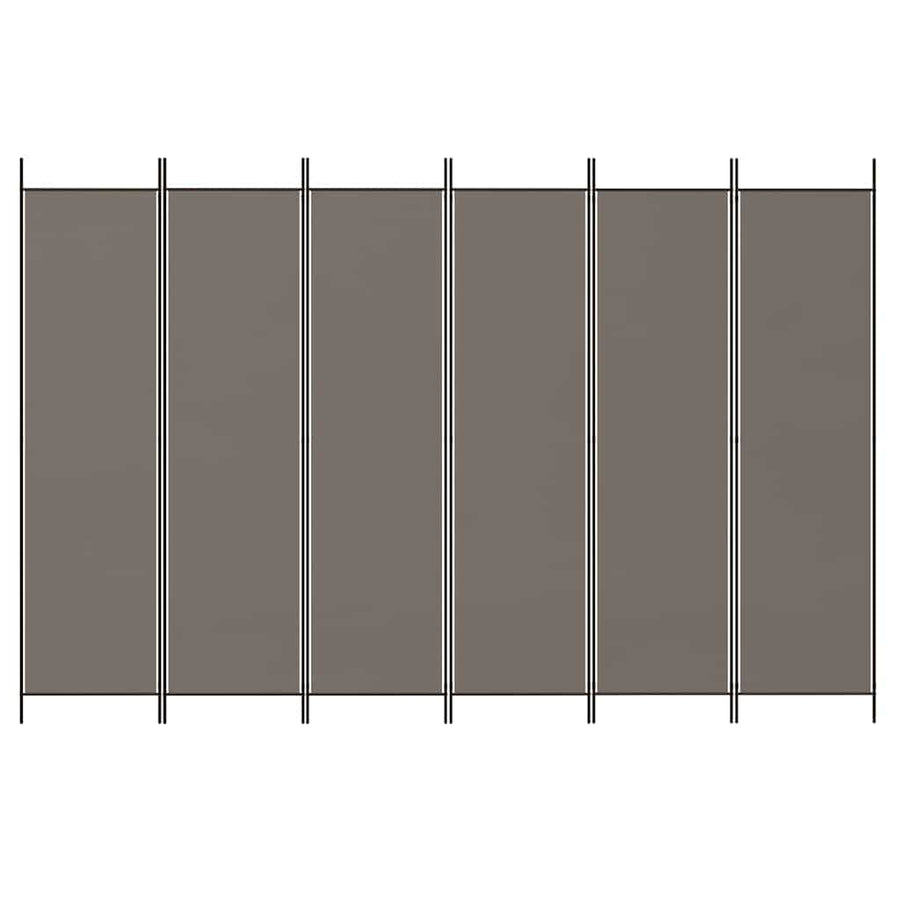 6-Panel Room Divider Anthracite 300x200 cm Fabric