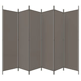 6-Panel Room Divider Anthracite 300x200 cm Fabric - 45-Degree Angle