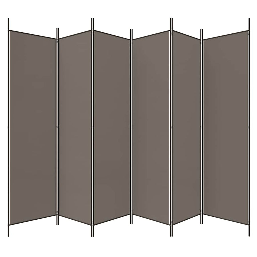 6-Panel Room Divider Anthracite 300x200 cm Fabric