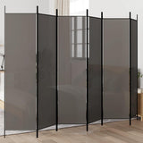 6-Panel Room Divider Anthracite 300x200 cm Fabric