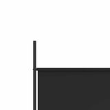 6-Panel Room Divider Black 300x200 cm Fabric - Low Angle