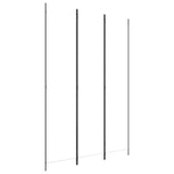 3-Panel Room Divider White 150x220 cm Fabric