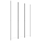 3-Panel Room Divider White 150x220 cm Fabric - Front View